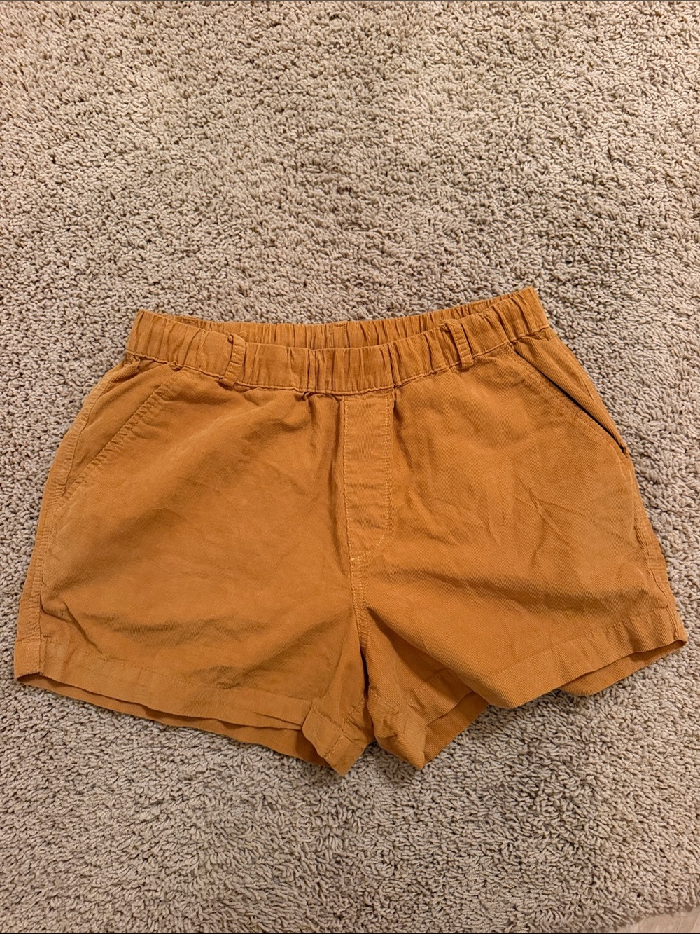 High-Waist Casual Women's Shorts in Rust